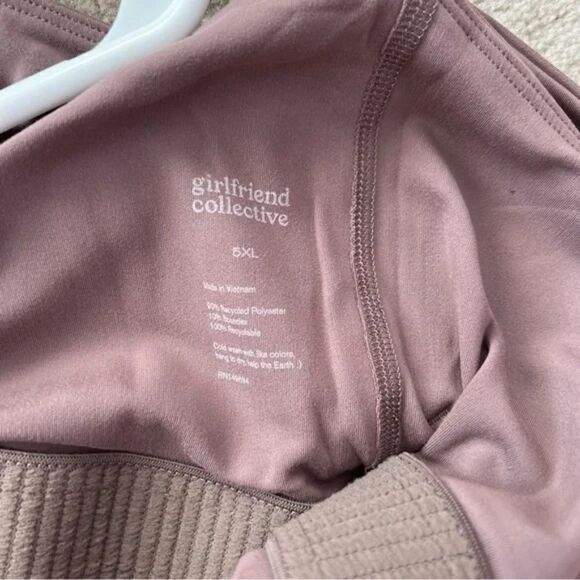 Girlfriend Collective Lola V-Neck Dress Fog 5X - Picture 15 of 16